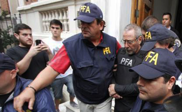 Ricardo Jaime al momento de ser detenido en Córdoba
