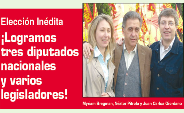 Myriam Bregman, Néstor Pitrola y Juan Carlos Giordano