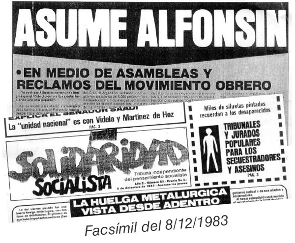 Los socialistas y el gobierno de Alfonsín