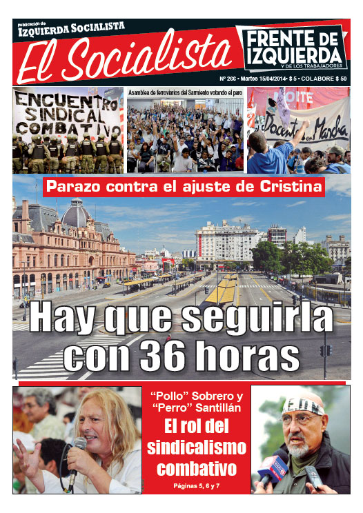 Tapa de la edición N°266 de nuestro periódico El Socialista