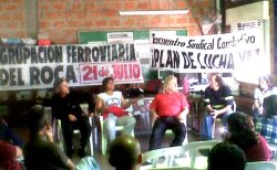 El sábado 26 de abril, en el local de Ate sur, se realizó una charla organizada por la Bordó nacional y la agrupación 21 de Julio del ferrocarril Roca.