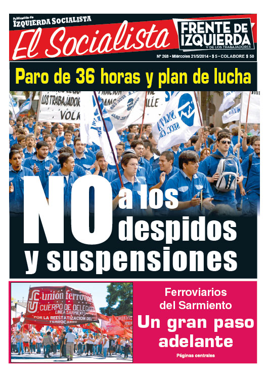 Tapa de la edición N°268 de nuestro periódico El Socialista
