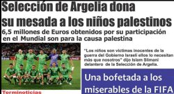 Solidaridad con Palestina de parte de la Selección de fútbol de Argelia