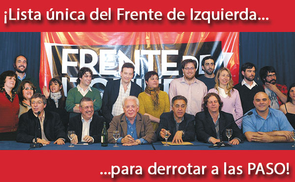 Conferencia de prensa del Frente de Izquierda presentando  a sus principales candidatos en 2013.