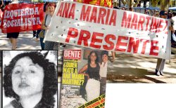 El pasado 12 de febrero se cumplieron 33 años de la aparición del cuerpo de nuestra compañera Ana María Martínez, militante del PST, secuestrada el 4 de febrero de 1982 y cruelmente asesinada por un grupo de tareas de la dictadura.