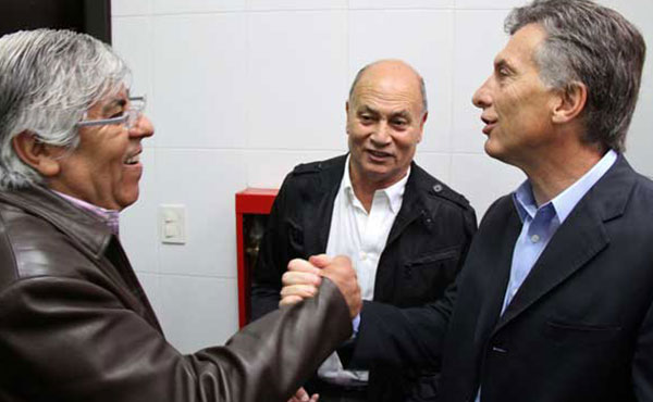 Moyano, Venegas y Macri