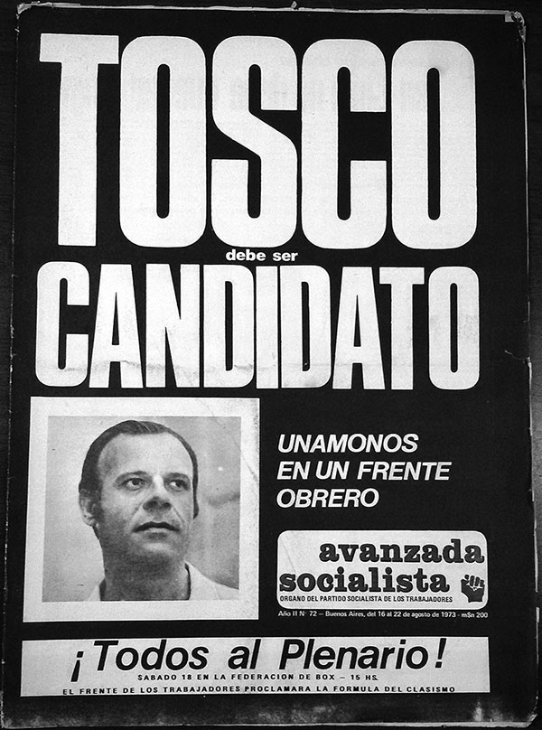 Facsímil de Avanzada Socialista Nº 72, de agosto de 1973