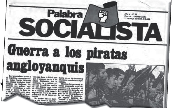 Facsimil del periódico del PST Palabra Socialista