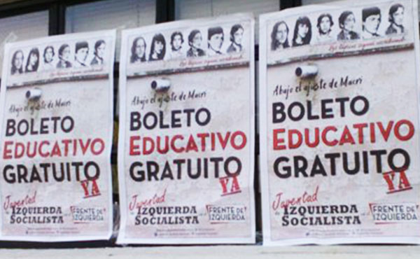 Afiche nacional de la Juventud de Izquierda Socialista que se esta pegando en todo el país para impulsar la lucha del movimiento estudiantil
