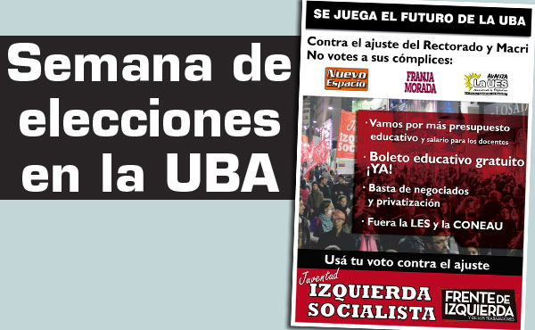  El resultado definirá el rumbo hacia el cual irán las conducciones de las facultades más grandes de la Universidad de Buenos Aires (UBA) y la mayor parte de los delegados de la Federación Universitaria de Buenos Aires (FUBA)