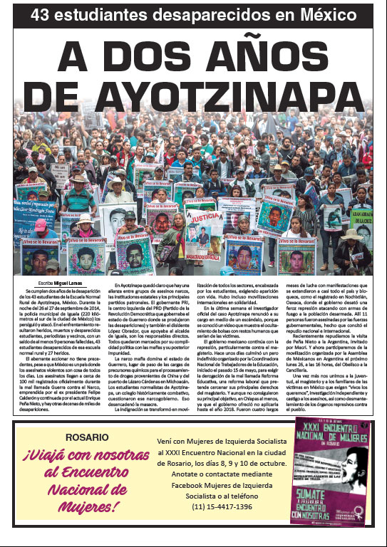 Contratapa de la edición N°327 de nuestro periódico El Socialista