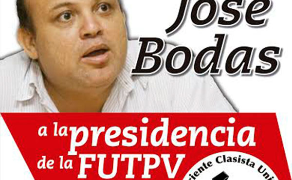 La plancha 36, encabezada por nuestro compañero José Bodas, tiene gran respaldo y posibilidades ciertas de derrotar a la burocracia sindical chavista, dividida en ocho listas.
