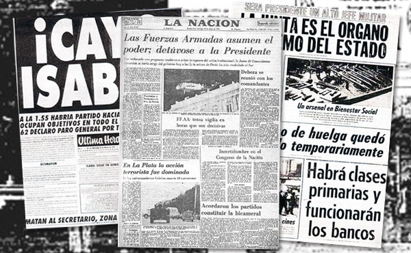 tapas de los diarios del golpe militar argentino