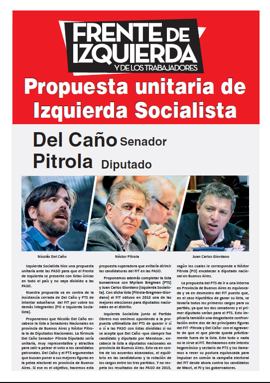 Contratapa de la edición N°351 de nuestro periódico El Socialista
