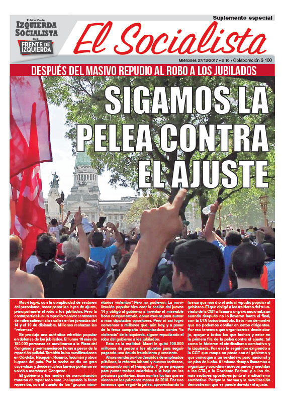 Tapa del Suplemento Especial 2017 de nuestro periódico El Socialista