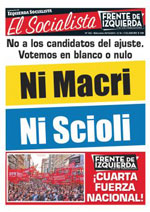 Periódico El Socialista N°302 - 29 de Octubre de 2015 - Izquierda Socialista