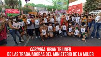 Córdoba: gran triunfo de las trabajadoras del Ministerio de la Mujer