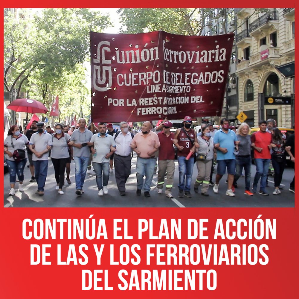 Continúa el plan de acción de las y los ferroviarios del Sarmiento