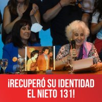 ¡Recuperó su identidad el nieto 131!