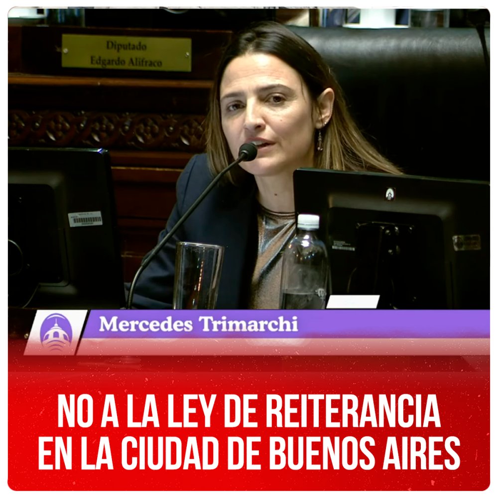 No a la ley de reiterancia en la Ciudad de Buenos Aires