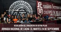 Resolución del Encuentro en Sutna Pilar: Jornada nacional de lucha el martes 24 de septiembre