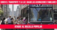 Suben el transporte y la luz. Bajan las asignaciones familiares: Ataque al bolsillo popular