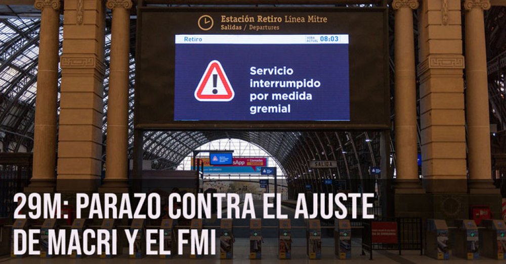 29M: Parazo contra el ajuste de Macri y el FMI