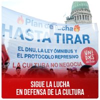 Sigue la lucha en defensa de la cultura