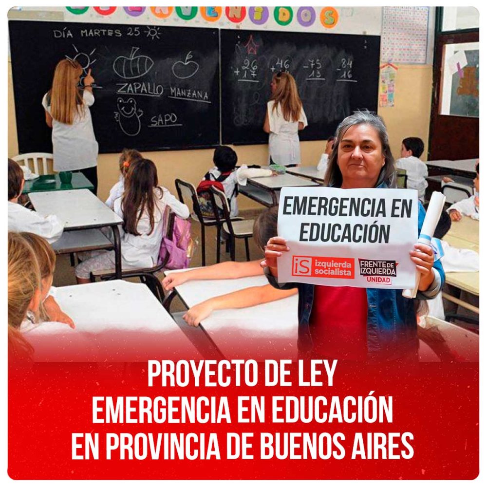 Proyecto de ley - Emergencia en Educación en Provincia de Buenos Aires