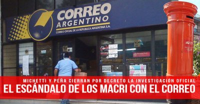 Michetti y Peña cierran por decreto la investigación oficial: El escándalo de los Macri con el correo
