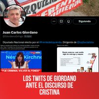 Los Twits de Giordano ante el discurso de Cristina