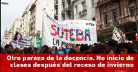 Otro parazo de la docencia. No inicio de clases después del receso de invierno