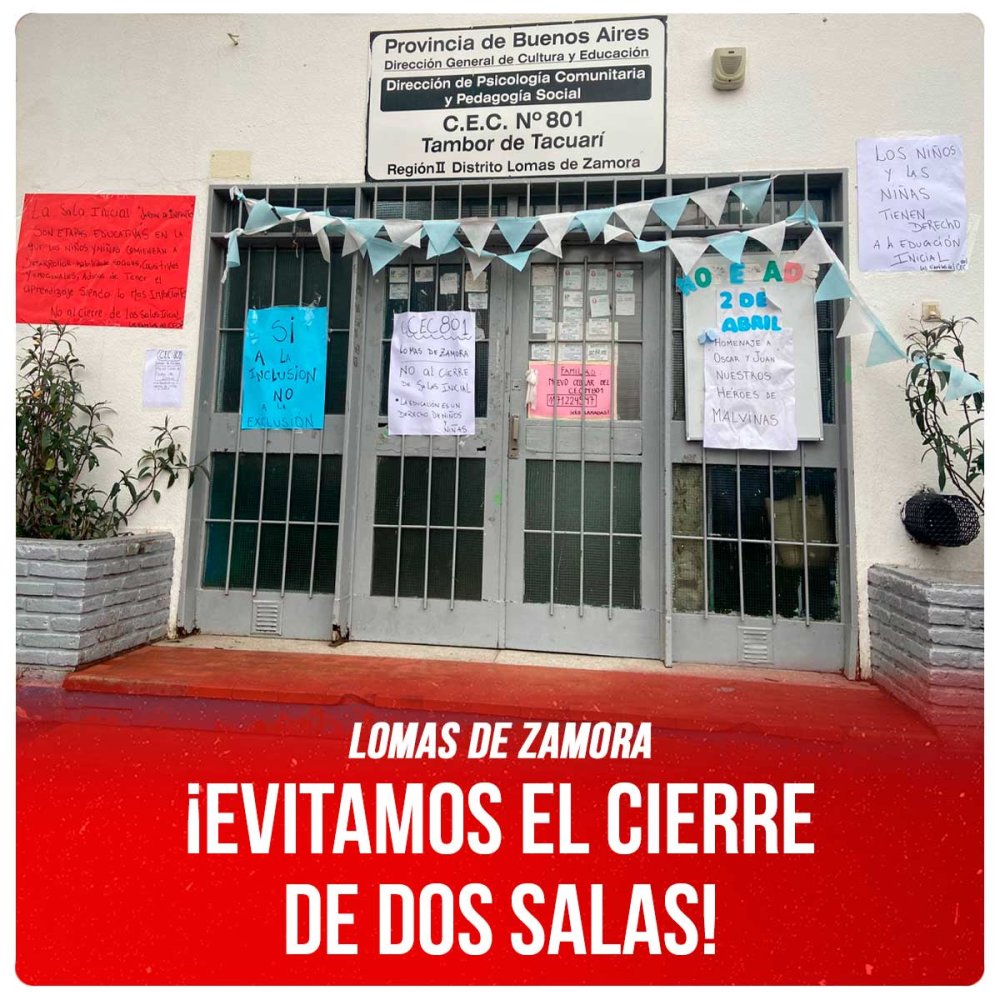 Lomas de Zamora / ¡Evitamos el cierre de dos salas!