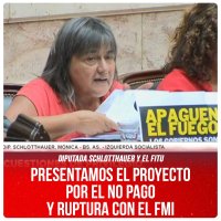 Diputada Schlotthauer y el FITU / Presentamos el proyecto por el no pago y ruptura con el FMI