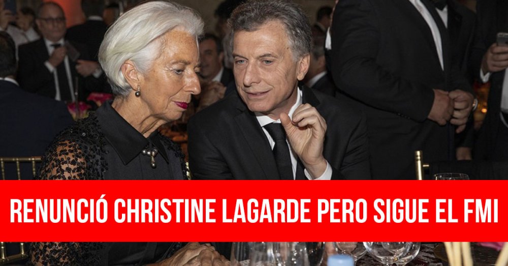 Renunció Christine Lagarde pero sigue el FMI