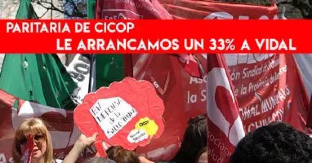 Paritaria de Cicop: Le arrancamos un 33% a Vidal