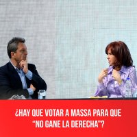 ¿Hay que votar a Massa para que “no gane la derecha”?