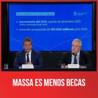 Massa es menos becas