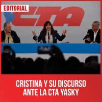 Cristina y su discurso ante la CTA Yasky