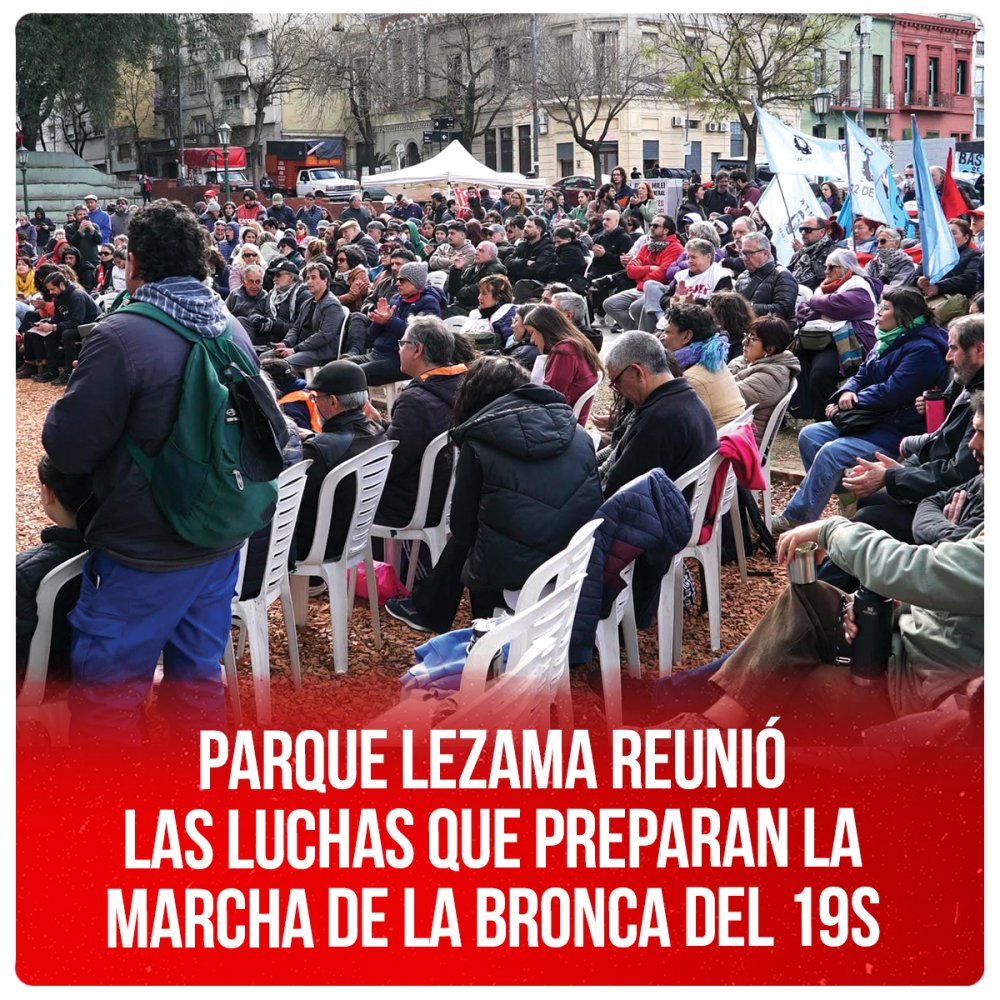 Parque Lezama reunió las luchas que preparan la Marcha de la Bronca del 19S