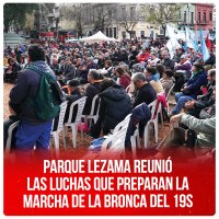 Parque Lezama reunió las luchas que preparan la Marcha de la Bronca del 19S