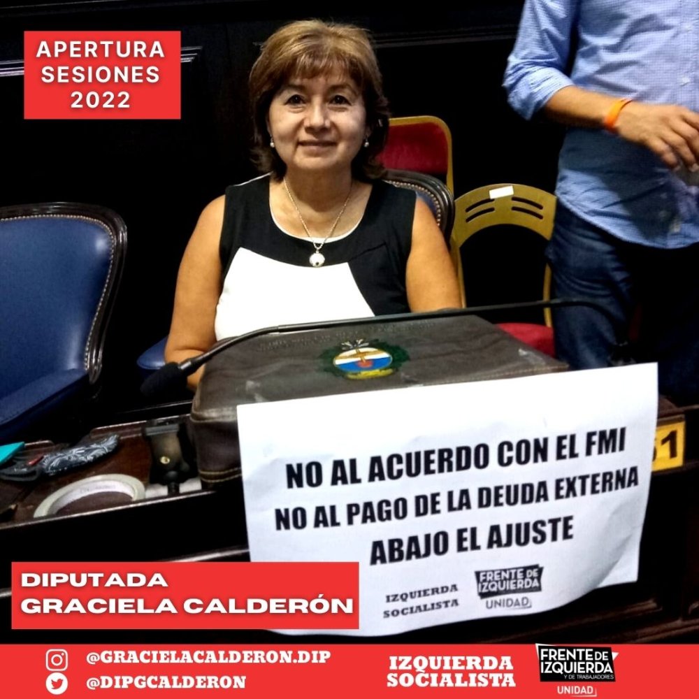 Legislatura bonaerense / Diputada Graciela Calderon IS/FITU sobre discurso de Kicillof en la apertura de sesiones”