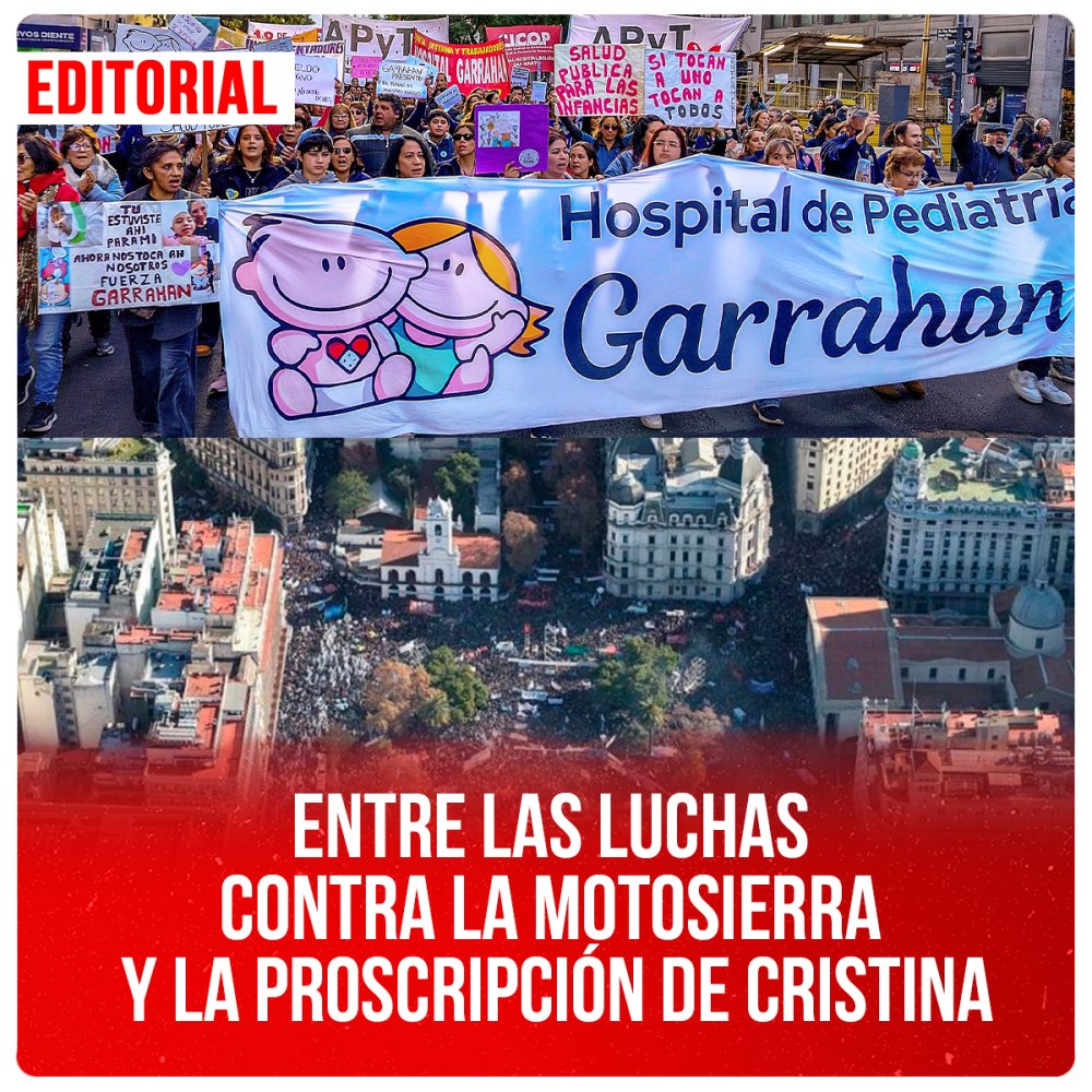 Entre las luchas contra la motosierra y la proscripción de Cristina