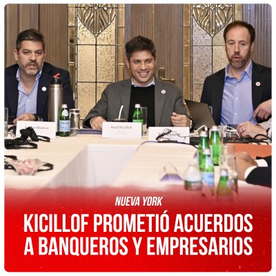 Nueva York / Kicillof prometió acuerdos a banqueros y empresarios