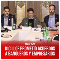 Nueva York / Kicillof prometió acuerdos a banqueros y empresarios