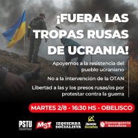 Acto en apoyo a la resistencia ucraniana / ¡Fuera las tropas rusas de Ucrania!