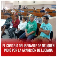 El Concejo Deliberante de Neuquén pidió por la aparición de Luciana