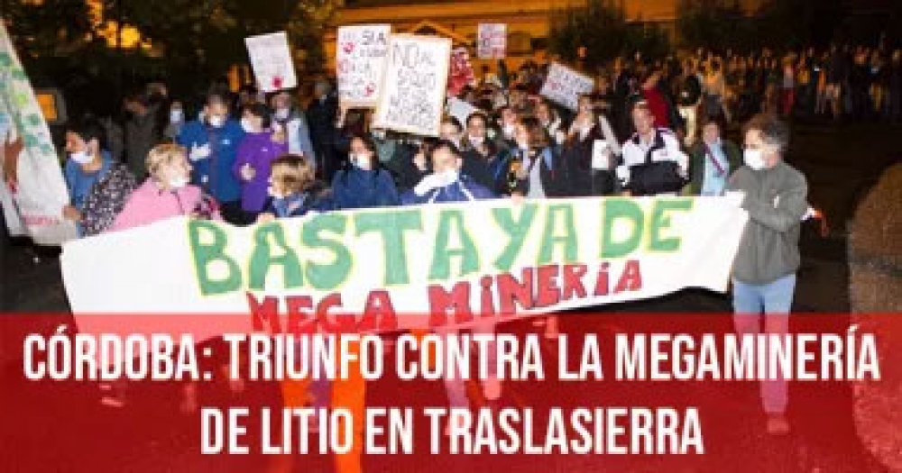 Córdoba: Triunfo contra la megaminería de litio en Traslasierra