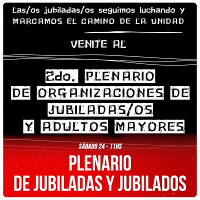 Plenario de jubiladas y jubilados