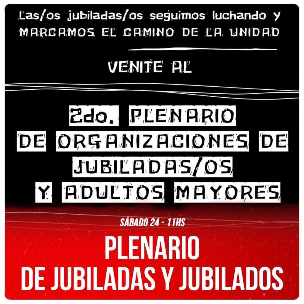 Plenario de jubiladas y jubilados